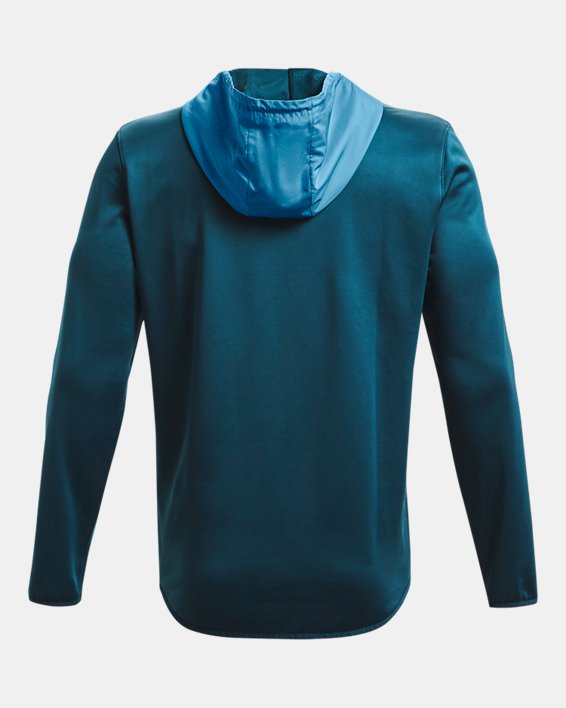 Men's Armour Fleece® Storm ½ Zip Hoodie, Blue, pdpMainDesktop image number 6